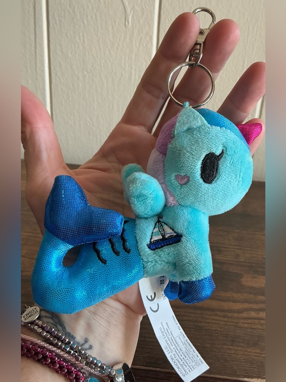 A Rare HTF Tokidoki Mermicorno Sailor plush clip-on keychain Keyring